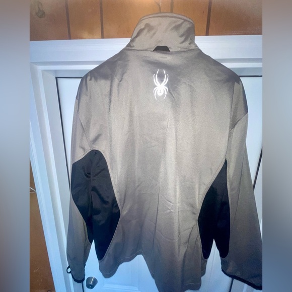 Spyder Men's Two-Tone Gray and Black Ski Jacket - Picture 2 of 3